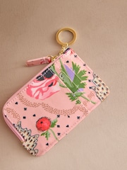 Cath Kidston Pink Leopard Poppies Card Coin Purse - Image 2 of 3