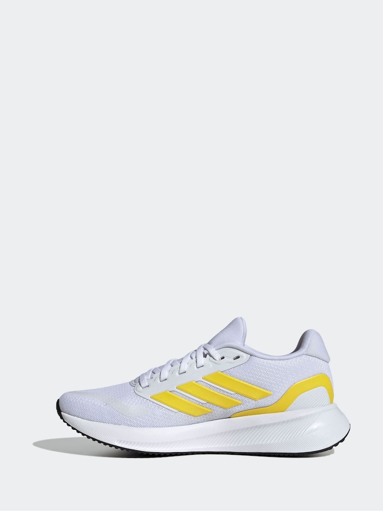 adidas White Lime Grand Court Trainers - Image 2 of 9