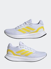 adidas White Lime Grand Court Trainers - Image 5 of 9