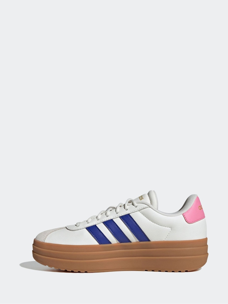 adidas White cream VL Court Bold Trainers - Image 2 of 9
