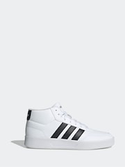 adidas White Breaknet Mid Trainers - Image 1 of 6