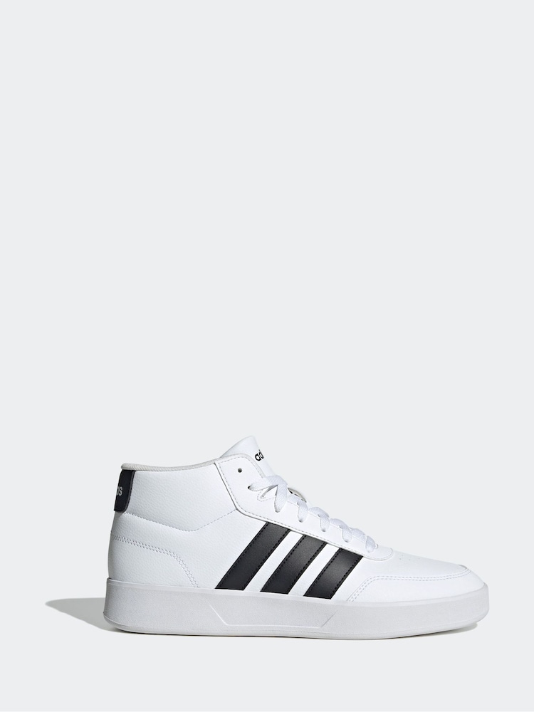adidas White Breaknet Mid Trainers - Image 1 of 6