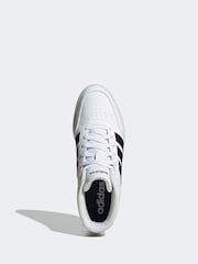 adidas White Breaknet Mid Trainers - Image 4 of 6