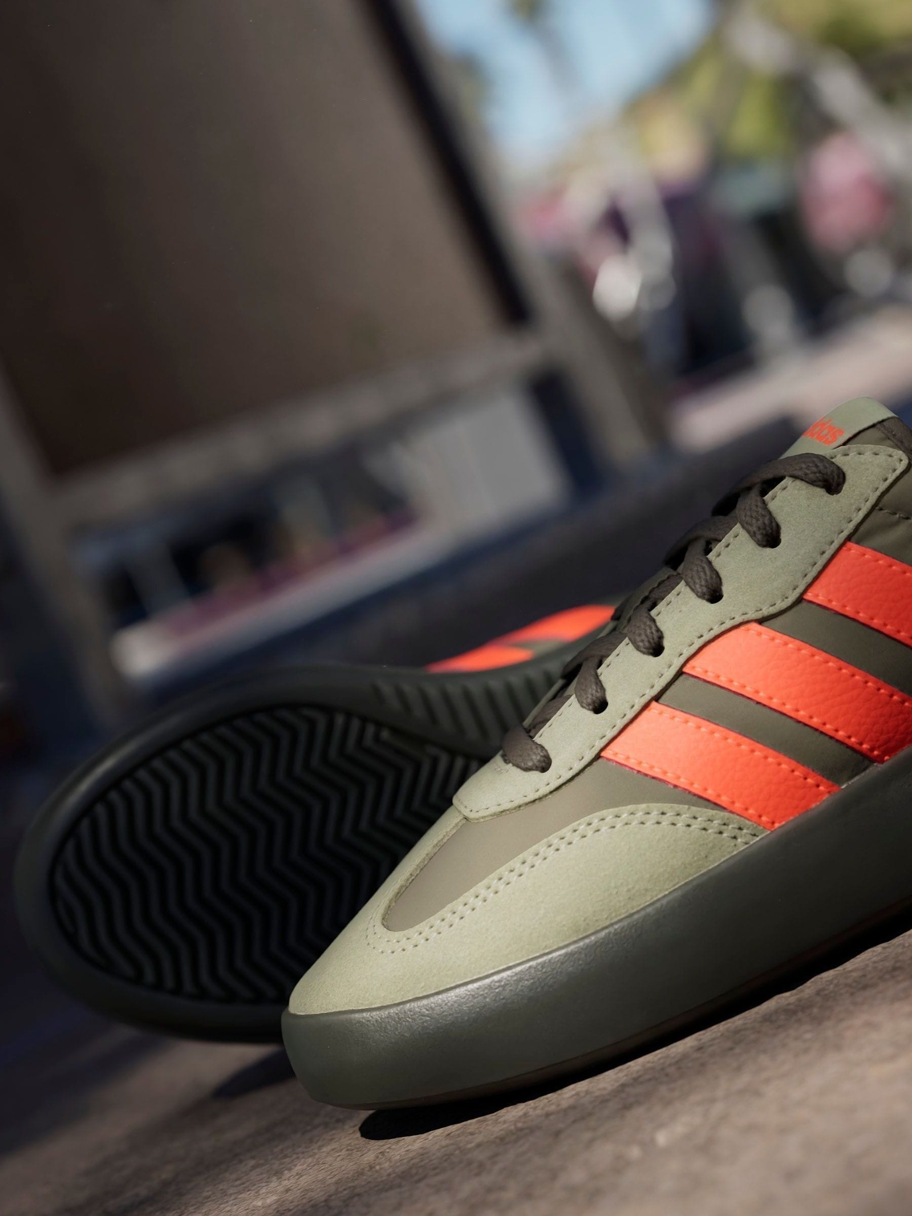 Buy adidas Khaki/Orange Barreda Decode Lace Junior Trainers from