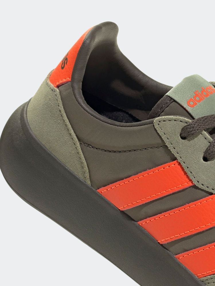 adidas Khaki/Orange Barreda Decode Lace Junior Trainers - Image 9 of 9