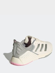 adidas White Dropset 3 Trainers - Image 4 of 9
