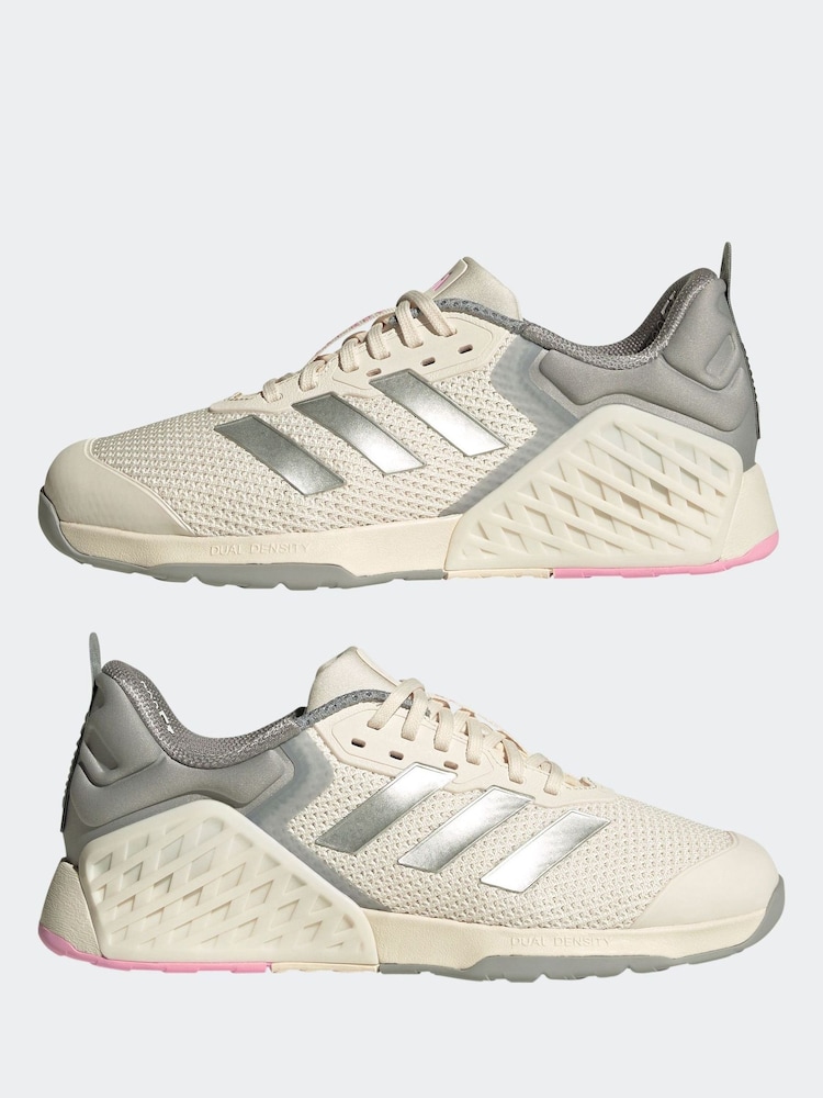 adidas White Dropset 3 Trainers - Image 9 of 9