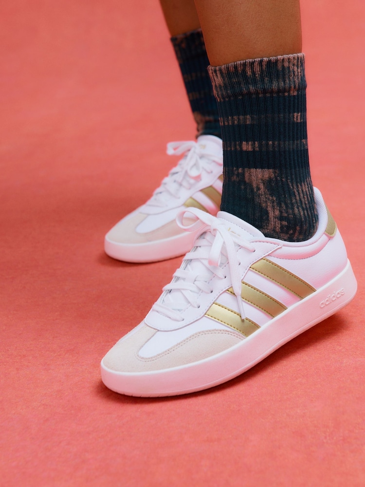 adidas White Barreda Trainers - Image 1 of 10