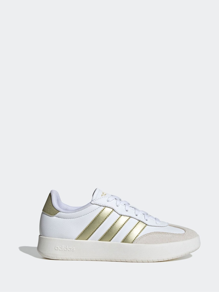 adidas White Barreda Trainers - Image 2 of 10