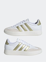 adidas White Barreda Trainers - Image 4 of 10