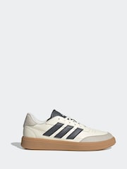 adidas White Courtblock Trainers - Image 1 of 10