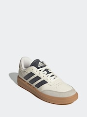 adidas White Courtblock Trainers - Image 3 of 10