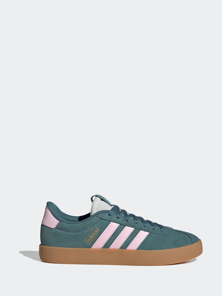 adidas Green Dark VL Court 3.0 Trainers - Image 1 of 9