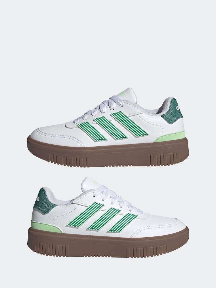 Buy adidas White Lime Courtblock Bold Trainers from Next Chile
