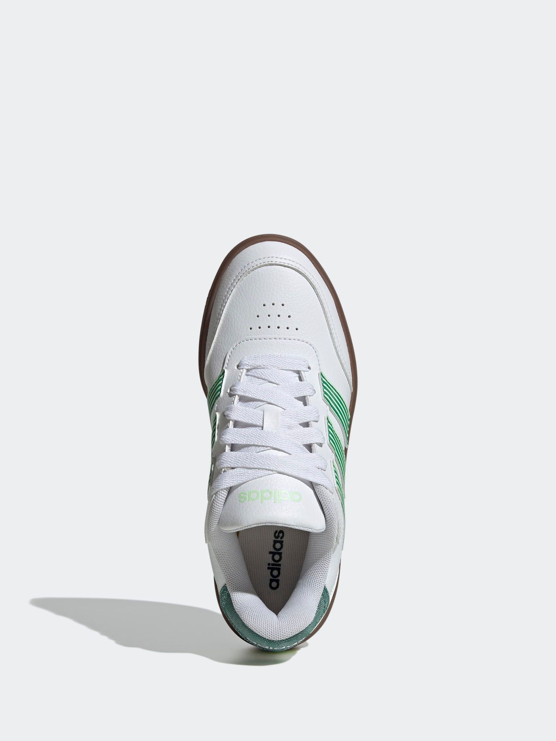 Buy adidas White Lime Courtblock Bold Trainers from Next USA