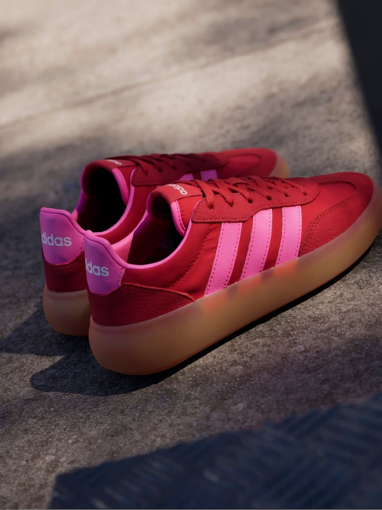 adidas Red/Pink Barreda Decode Lace Junior Trainers - Image 2 of 8 adidas Red/Pink Barreda Decode Lace Junior Trainers - Image 2 of 8