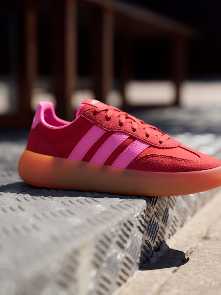 adidas gazelle silver green womens adidas Kids Toddler Originals Handball Spezial Stretch Lace Casual Shoes in Ruby Red/Lucid Pink/Gum