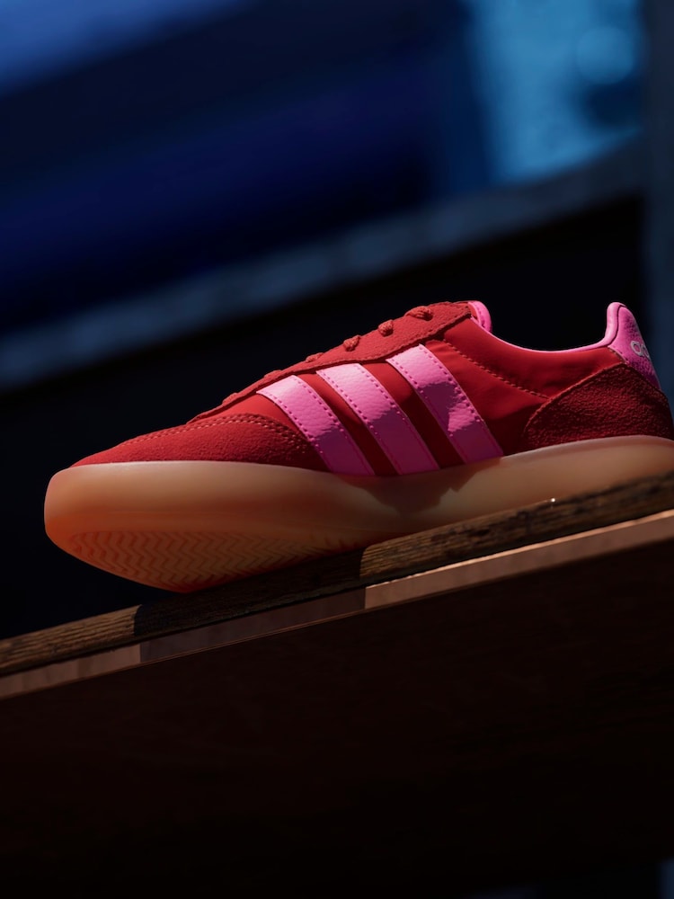 adidas Red/Pink Barreda Decode Lace Junior Trainers - Image 8 of 8