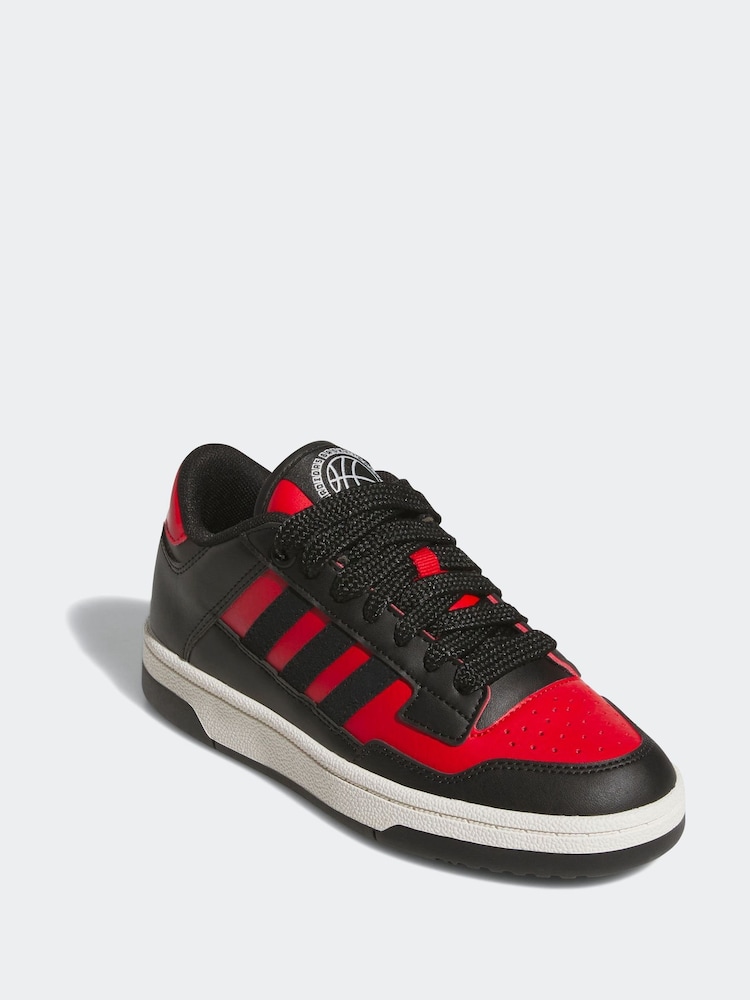 Buy adidas White/Black/Red Rapid Court Low Lace Junior Trainers from Next  USA
