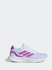 adidas White/Pink Grand Court Trainers - Image 1 of 9