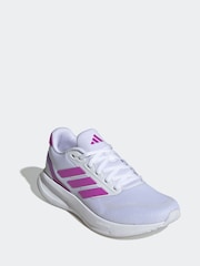 adidas White/Pink Grand Court Trainers - Image 3 of 9