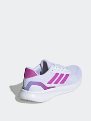 adidas White/Pink Grand Court Trainers - Image 4 of 9