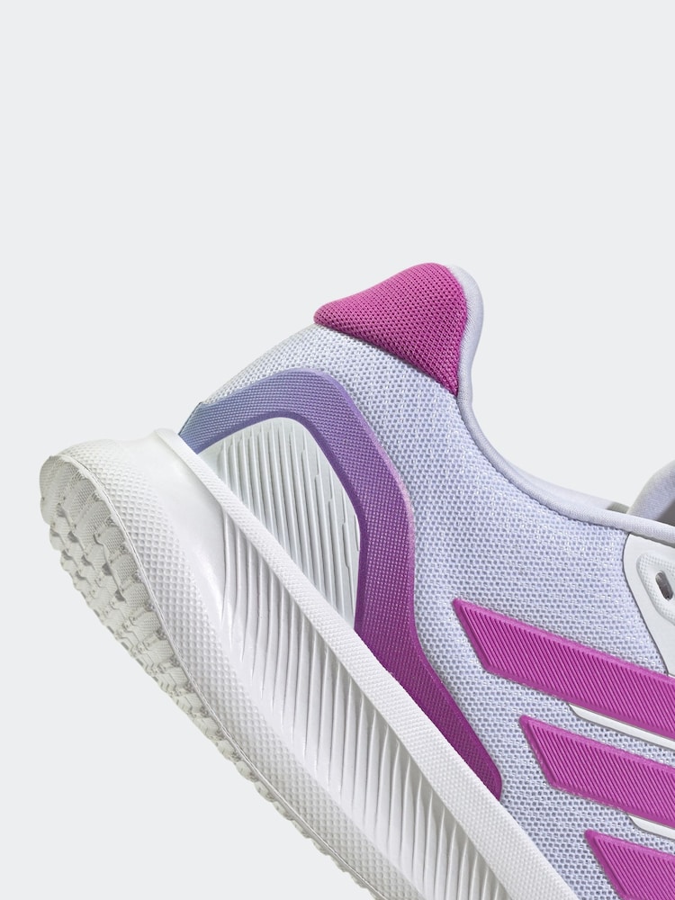 adidas White/Pink Grand Court Trainers - Image 9 of 9