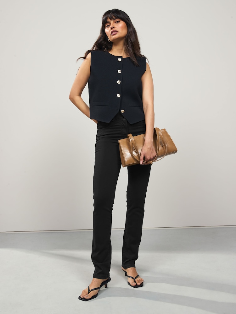 Black Clean Slim Lift And Shape Jeans - Image 1 of 7