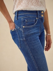Mid Blue Denim Wash Lift Slim And Shape Skinny Jeans - Image 5 of 9