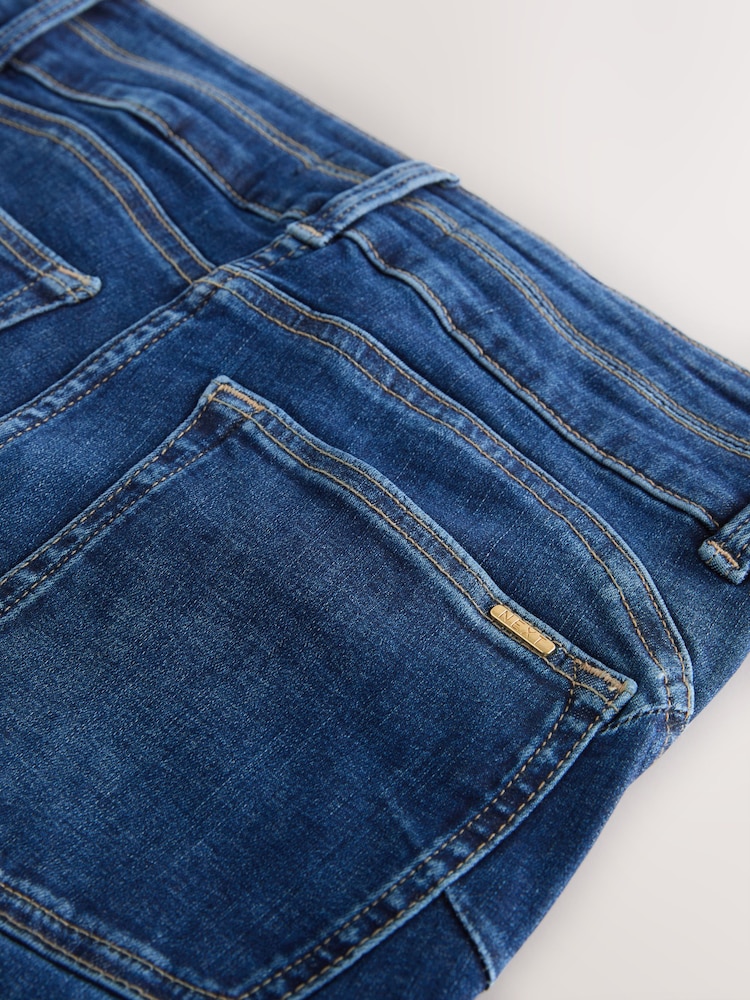 Mid Blue Denim Wash Lift Slim And Shape Skinny Jeans - Image 9 of 9