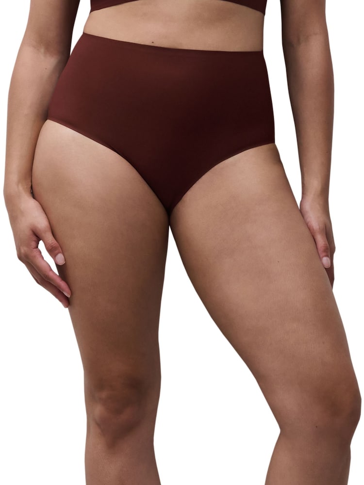 بني - Chantelle Soft Stretch High Waisted Seamless One Size Brief Knickers - صورة 1 من 3 بني - Chantelle Soft Stretch High Waisted Seamless One Size Brief Knickers - صورة 1 من 3