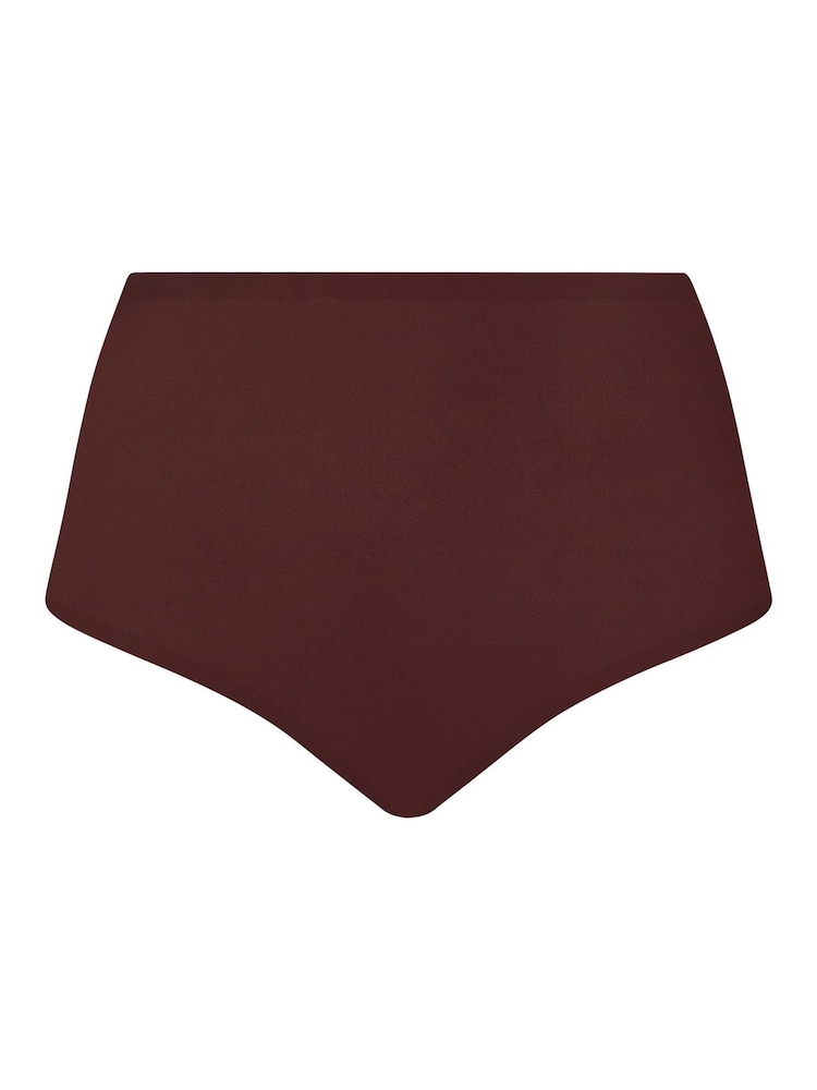 بني - Chantelle Soft Stretch High Waisted Seamless One Size Brief Knickers - صورة 3 من 3 بني - Chantelle Soft Stretch High Waisted Seamless One Size Brief Knickers - صورة 3 من 3