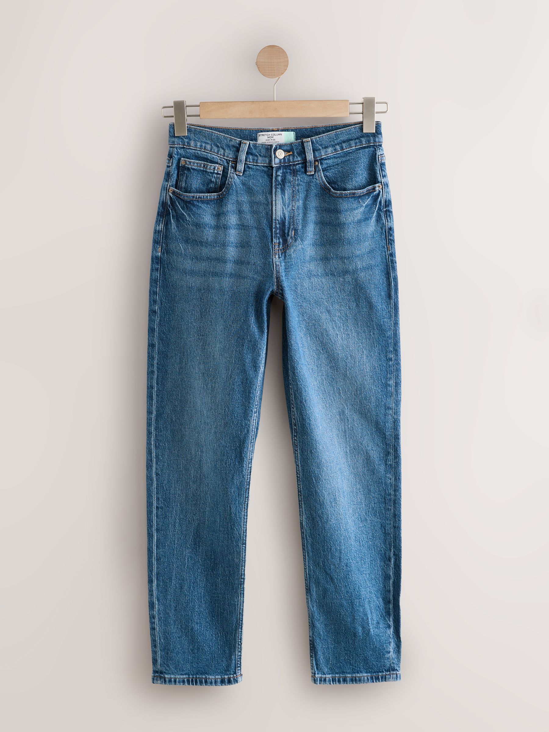 Buy Mid Blue Column Mom Jeans from Next South Africa
