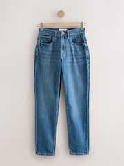 Dark Blue Hourglass Comfort Stretch Column Mom Jeans - Image 6 of 8
