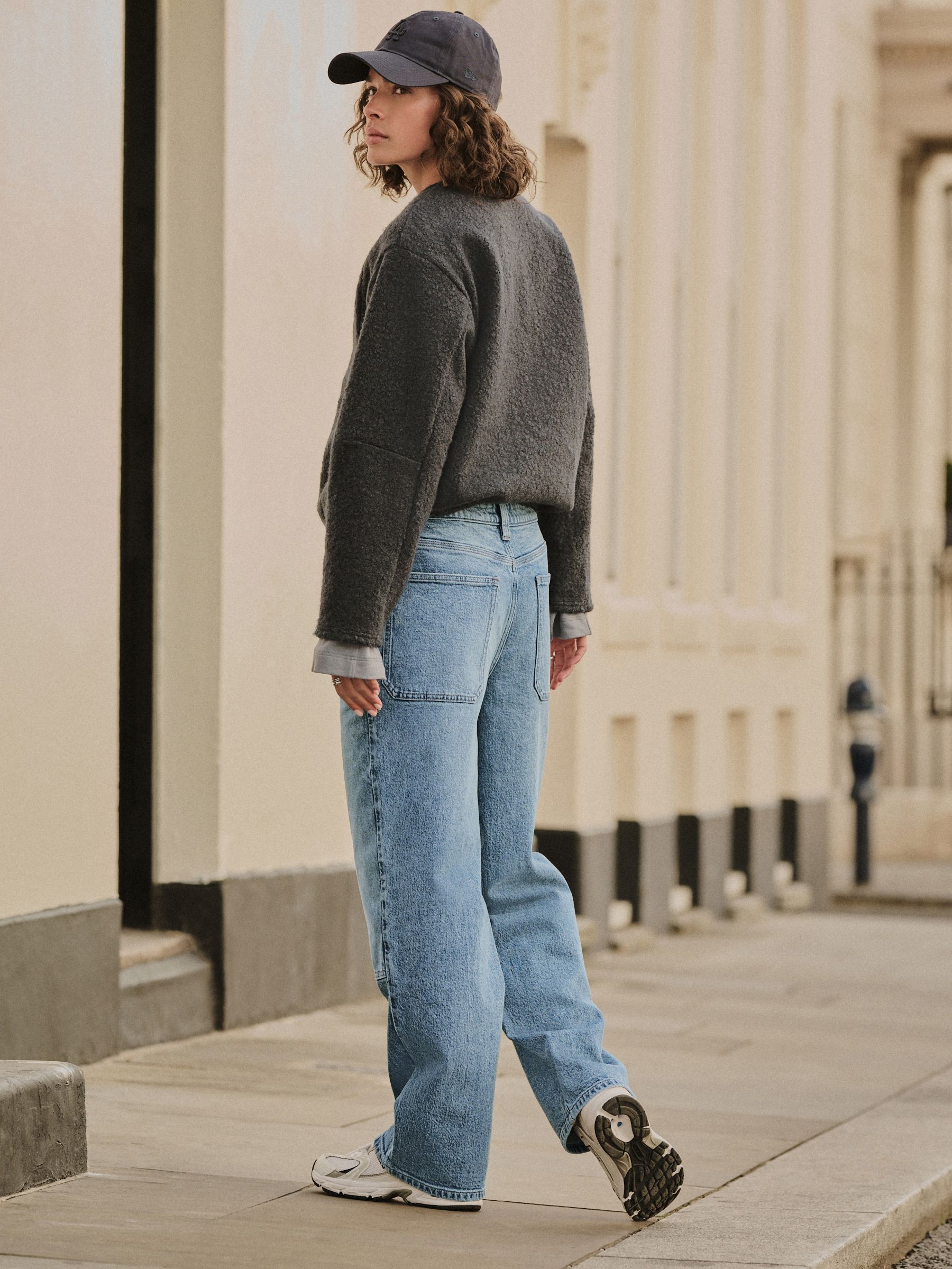 Buy Light Blue Ankle Straight Leg Carpenter Jeans from Next USA