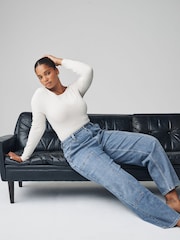 Mid Blue Hourglass Ankle Straight Carpenter Jeans - Image 3 of 10