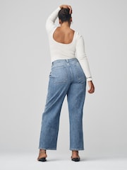 Mid Blue Hourglass Ankle Straight Carpenter Jeans - Image 4 of 10