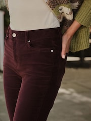 Berry Red Slim Cord Jeans - Image 5 of 9