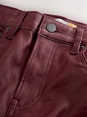 Burgundy Red Coated Bootcut Jeans - Image 8 of 9