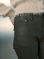 Verde oliva - Vaqueros pitillo de denim revestidos - Imagen 5 de 9