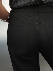 Black Coated Bootcut Jeans - Image 6 of 9