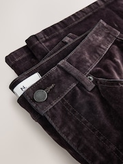Chocolate Brown Flocked N. Premium Wide Leg Jeans - Image 8 of 9