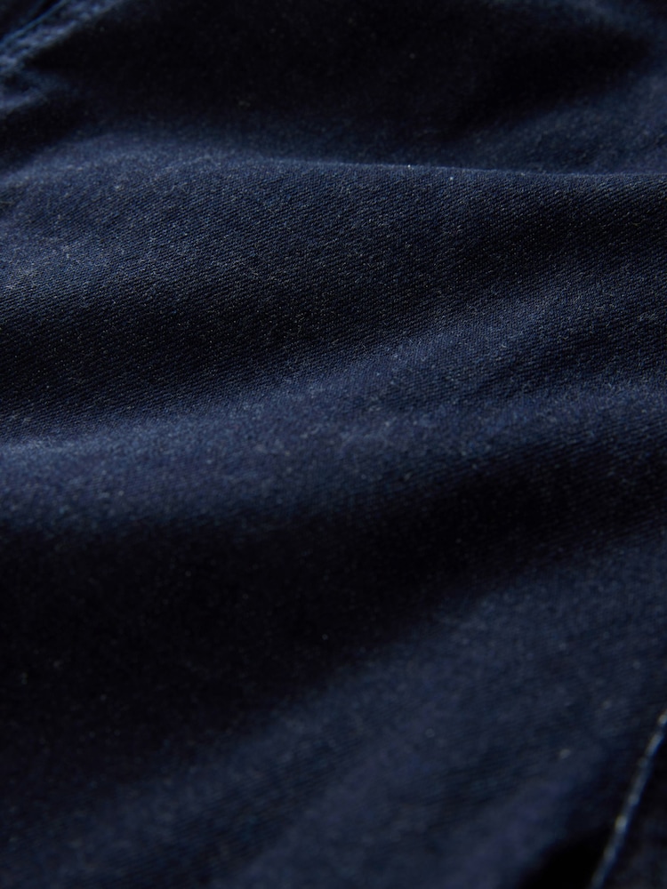 Mavi yuyun - Denim kəmərli geniş ayaqlı kombinezon - 8şəkildən 8 şəkil