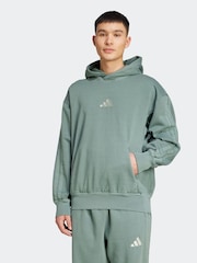 adidas Green All SZN Fleece Washed Hoodie - Image 1 of 1