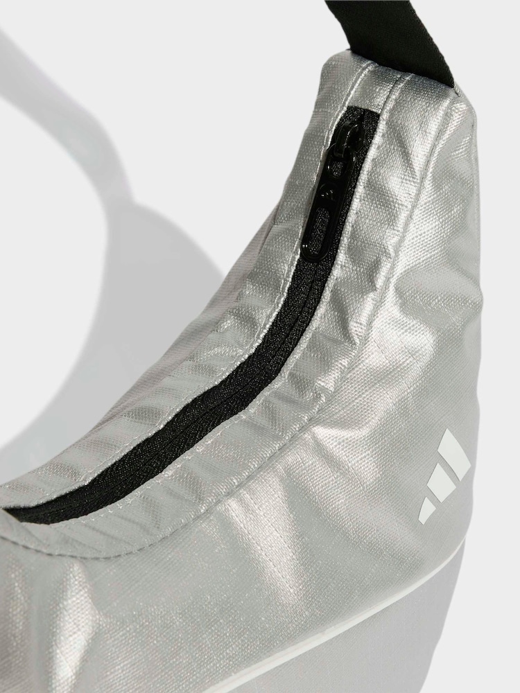 adidas Grey Metallic Glow Shoulder Bag - Image 6 of 6