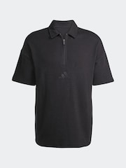 adidas Black adidas All SZN Waffle Knit Half-Zip Polo - Image 6 of 6
