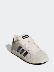 adidas White Grand Court Trainers - Image 3 of 9