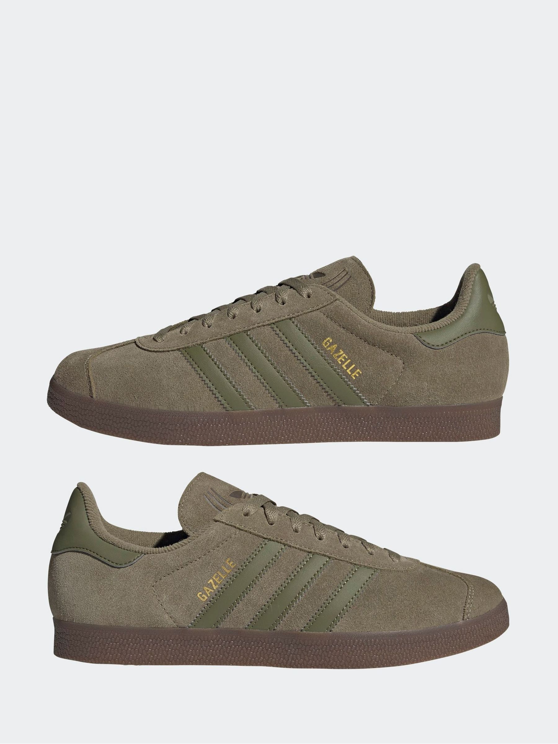  GAZELLE スエード スニーカー グリーン ブラウン Buy adidas Originals Green Gazelle Trainers from Next USA