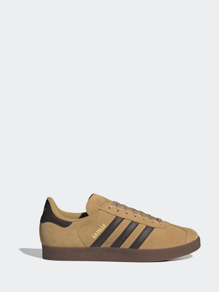 adidas Originals Brown Gazelle Trainers - Image 1 of 9