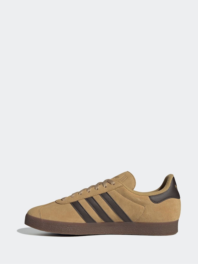 adidas Originals Brown Gazelle Trainers - Image 2 of 9
